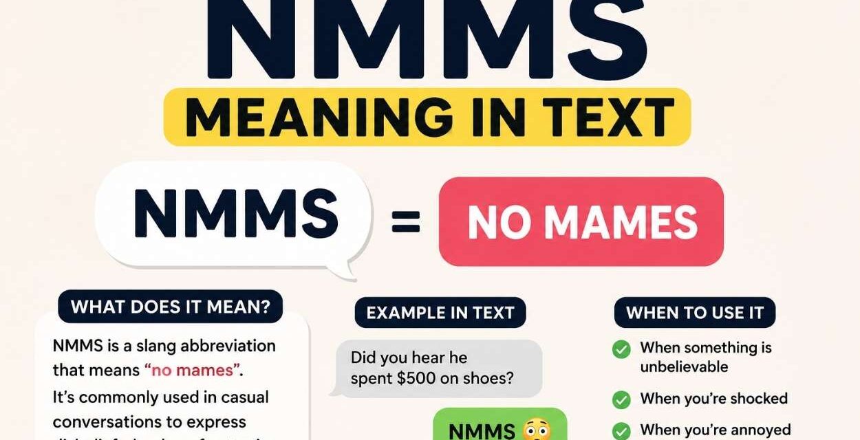 NMMS Meaning in Text: Definition, Uses, Examples & Internet Slang Guide